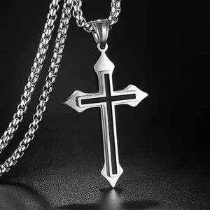 Men’s Stainless Steel Cross Necklace